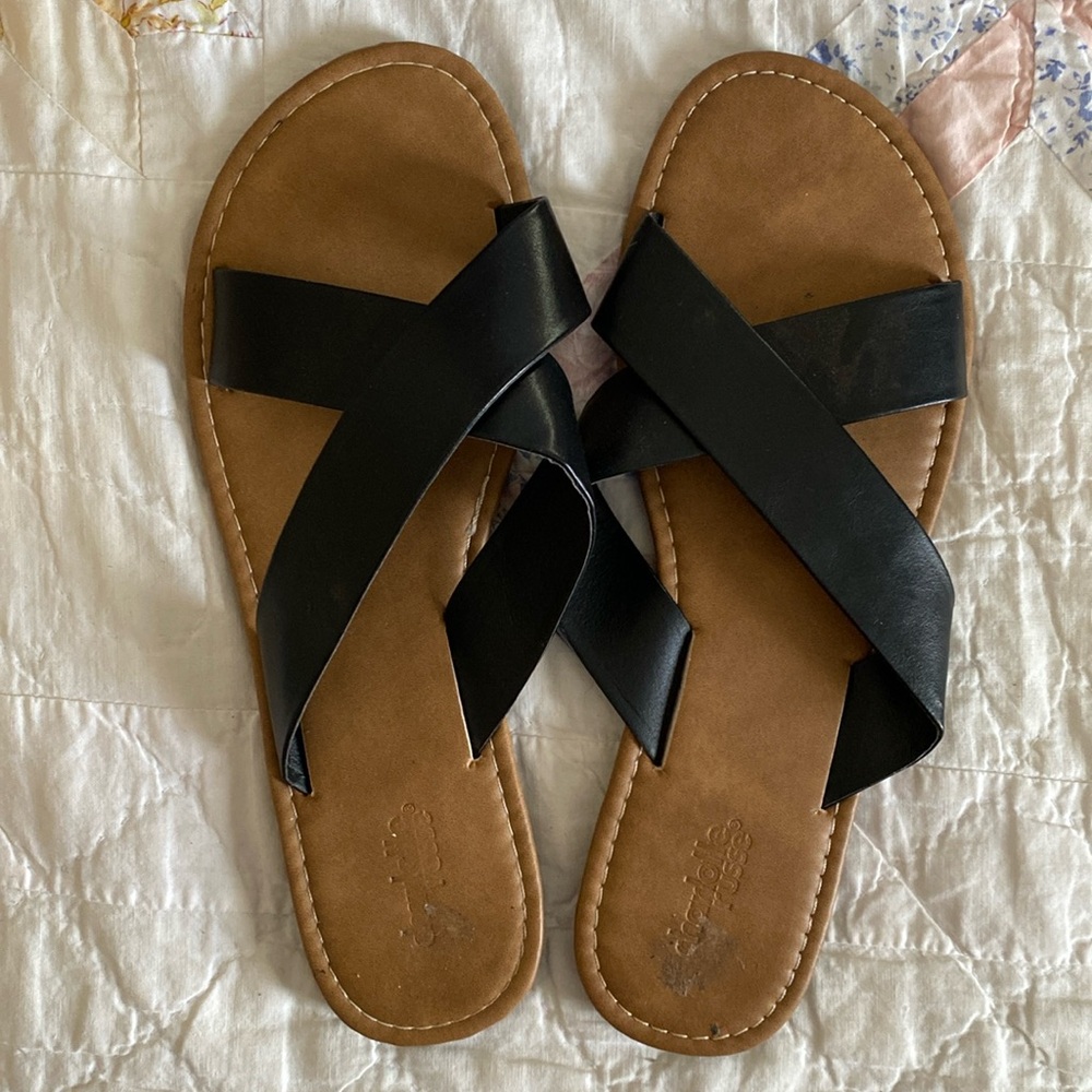 Brown/black Charlotte Russe sandals. Never worn. Size 9.